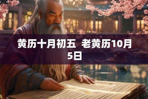 黄历十月初五  老黄历10月5日