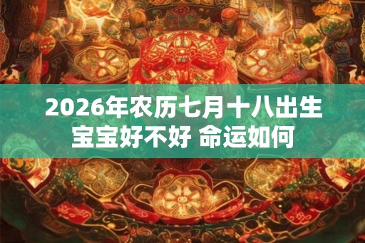 2026年农历七月十八出生宝宝好不好 命运如何