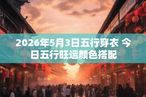 2026年5月3日五行穿衣 今日五行旺运颜色搭配 2026年5月3日五行穿衣 今日五行旺运颜色搭配