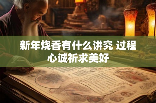 新年烧香有什么讲究 过程心诚祈求美好