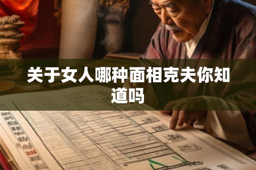 关于女人哪种面相克夫你知道吗 关于女人哪种面相克夫你知道吗