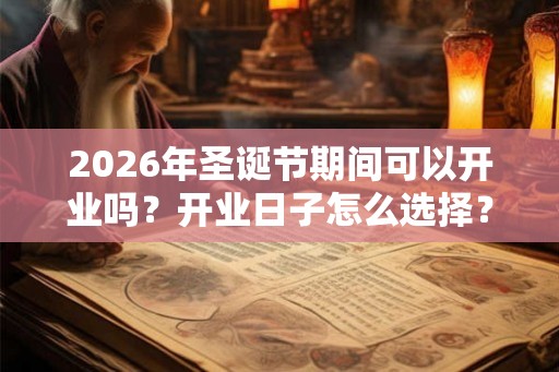 2026年圣诞节期间可以开业吗？开业日子怎么选择？