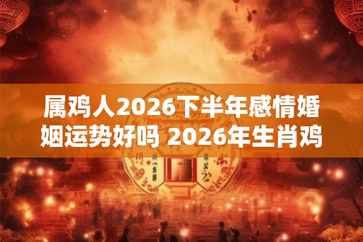 属鸡人2026下半年感情婚姻运势好吗 2026年生肖鸡的爱情运程详解