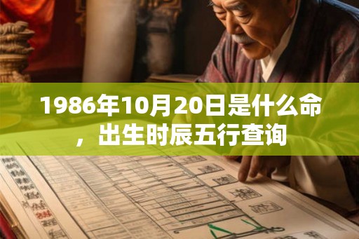 1986年10月20日是什么命，出生时辰五行查询