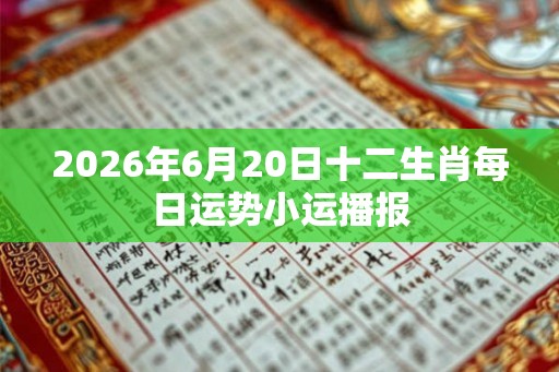 2026年6月20日十二生肖每日运势小运播报