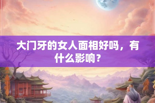 大门牙的女人面相好吗，有什么影响？