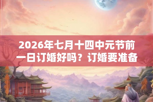 2026年七月十四中元节前一日订婚好吗？订婚要准备什么？