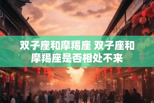 双子座和摩羯座 双子座和摩羯座是否相处不来