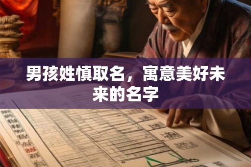 男孩姓慎取名，寓意美好未来的名字
