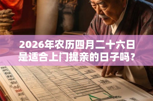 2026年农历四月二十六日是适合上门提亲的日子吗? 2026年农历四月二十六日是适合上门提亲的日子吗?