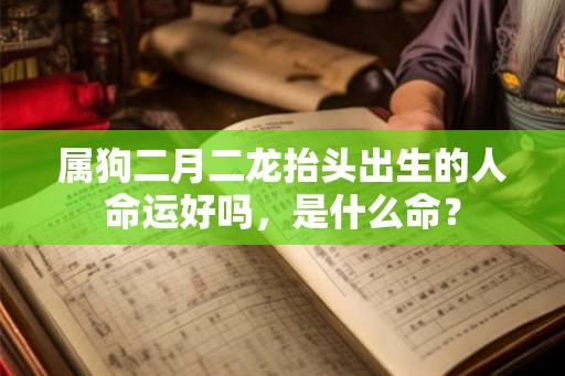 属狗二月二龙抬头出生的人命运好吗,是什么命? 属狗二月二龙抬头出生的人命运好吗,是什么命?