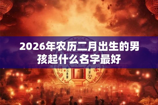 2026年农历二月出生的男孩起什么名字最好