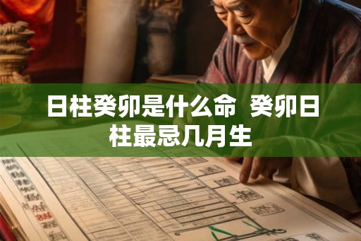 日柱癸卯是什么命  癸卯日柱最忌几月生