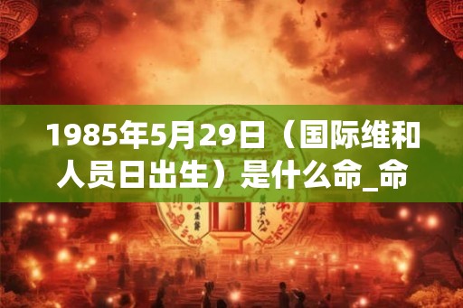 1985年5月29日（国际维和人员日出生）是什么命_命运如何