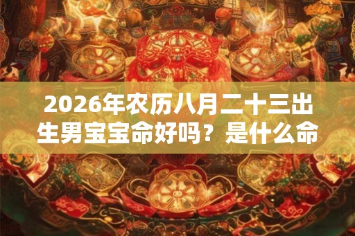 2026年农历八月二十三出生男宝宝命好吗？是什么命？