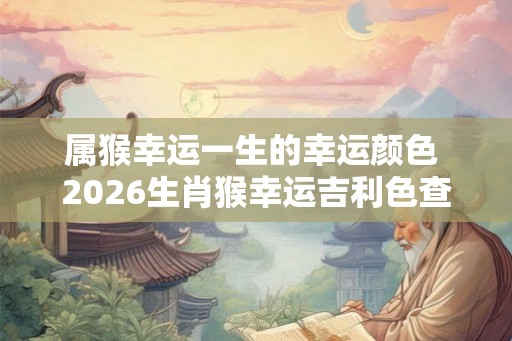 属猴幸运一生的幸运颜色 2026生肖猴幸运吉利色查询