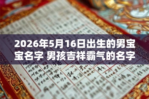 2026年5月16日出生的男宝宝名字 男孩吉祥霸气的名字