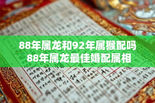 88年属龙和92年属猴配吗 88年属龙最佳婚配属相