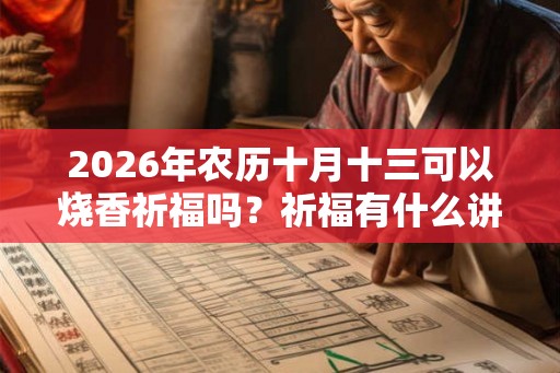 2026年农历十月十三可以烧香祈福吗？祈福有什么讲究？