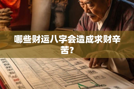 哪些财运八字会造成求财辛苦？
