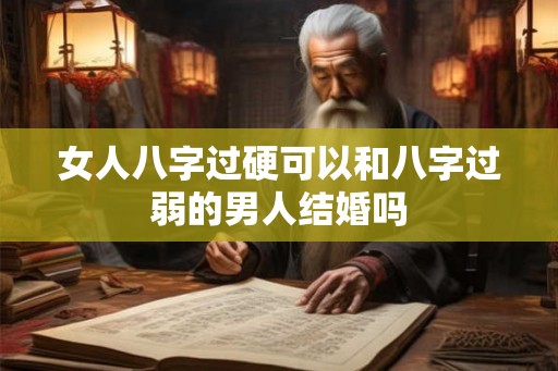 女人八字过硬可以和八字过弱的男人结婚吗