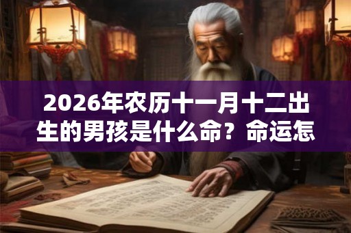 2026年农历十一月十二出生的男孩是什么命？命运怎么样？