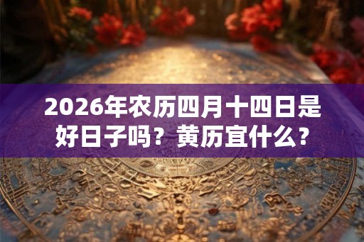 2026年农历四月十四日是好日子吗？黄历宜什么？