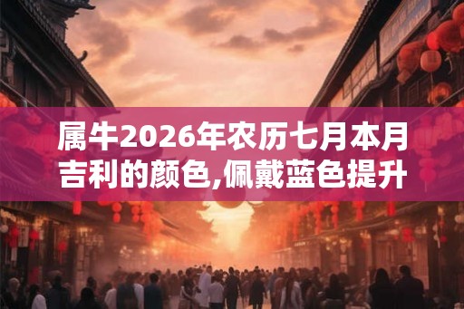 属牛2026年农历七月本月吉利的颜色,佩戴蓝色提升运势