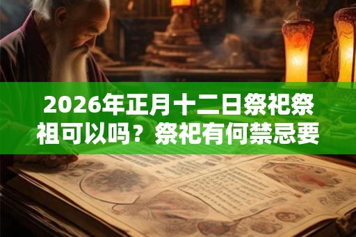 2026年正月十二日祭祀祭祖可以吗？祭祀有何禁忌要注意？