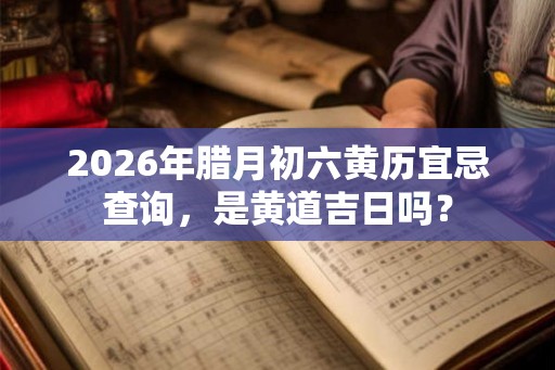 2026年腊月初六黄历宜忌查询,是黄道吉日吗? 2026年腊月初六黄历宜忌查询,是黄道吉日吗?