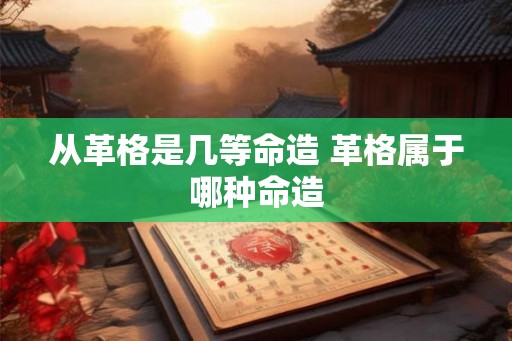 从革格是几等命造 革格属于哪种命造