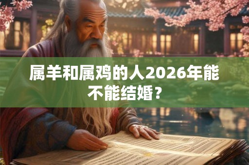 属羊和属鸡的人2026年能不能结婚？