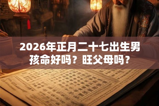 2026年正月二十七出生男孩命好吗？旺父母吗？
