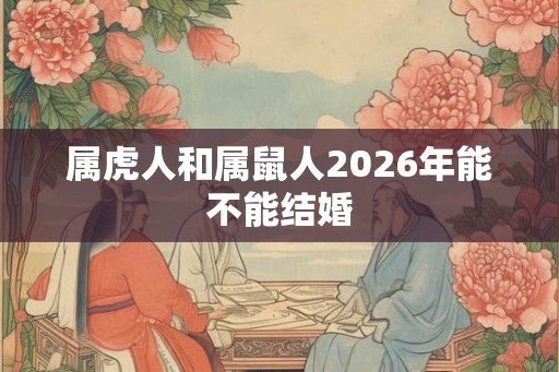 属虎人和属鼠人2026年能不能结婚