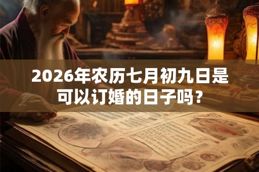 2026年农历七月初九日是可以订婚的日子吗？
