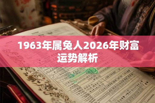 1963年属兔人2026年财富运势解析