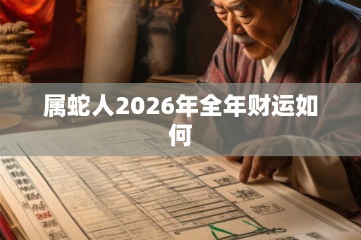 属蛇人2026年全年财运如何