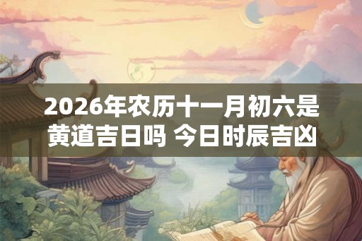 2026年农历十一月初六是黄道吉日吗 今日时辰吉凶