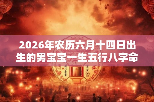 2026年农历六月十四日出生的男宝宝一生五行八字命运详解 2026年农历六月十四日出生的男宝宝一生五行八字命运详解