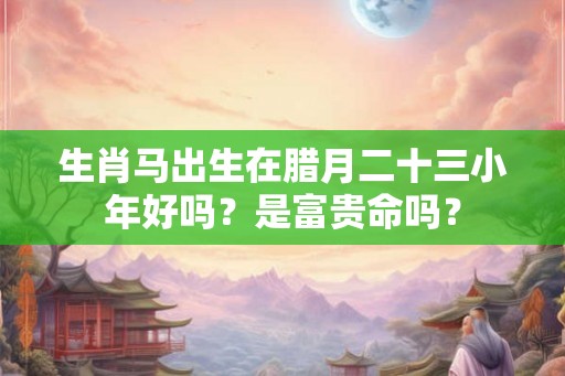 生肖马出生在腊月二十三小年好吗？是富贵命吗？