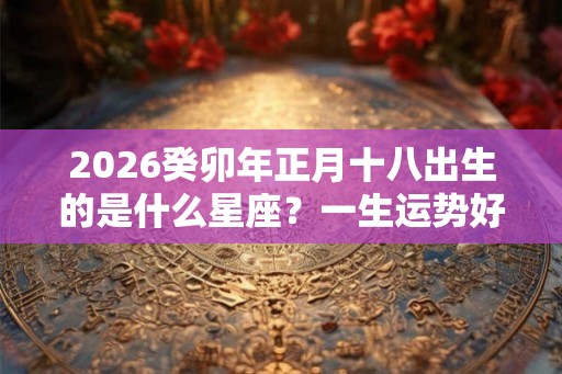 2026癸卯年正月十八出生的是什么星座？一生运势好吗