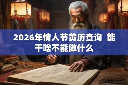 2026年情人节黄历查询  能干啥不能做什么