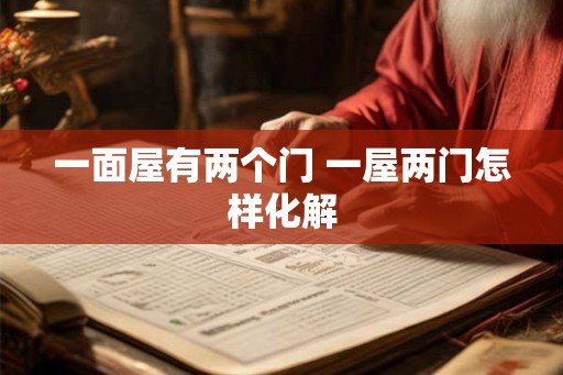 一面屋有两个门 一屋两门怎样化解