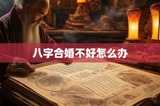 八字合婚不好怎么办