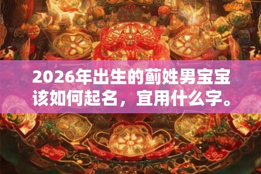 2026年出生的蓟姓男宝宝该如何起名，宜用什么字。
