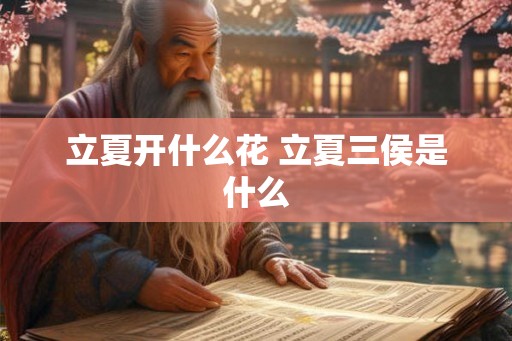 立夏开什么花 立夏三侯是什么 立夏开什么花 立夏三侯是什么