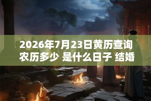 2026年7月23日黄历查询 农历多少 是什么日子 结婚吉时 2026年7月23日黄历查询 农历多少 是什么日子 结婚吉时