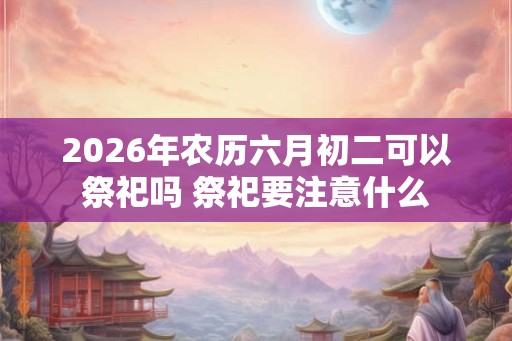 2026年农历六月初二可以祭祀吗 祭祀要注意什么