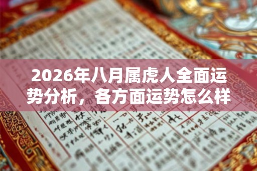 2026年八月属虎人全面运势分析，各方面运势怎么样