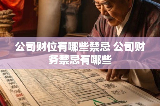 公司财位有哪些禁忌 公司财务禁忌有哪些